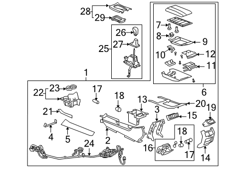 2012 Cadillac CTS Center Console Diagram
