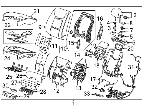 2015 Cadillac XTS Lamp Bracket Diagram for 22884889