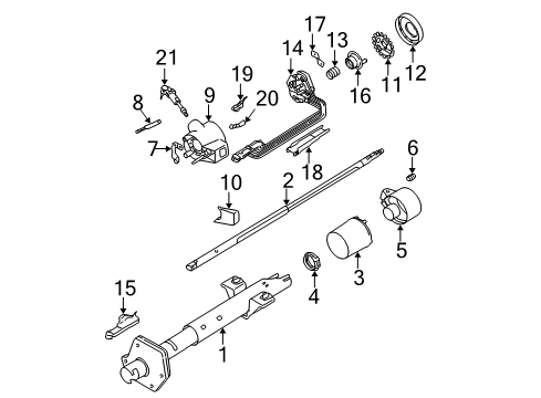 1989 Chevy Astro Steering Column Assembly Diagram 2 - Thumbnail