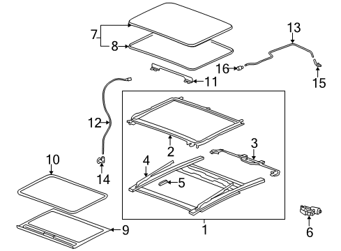2006 Chevy Malibu Sunroof Diagram 2 - Thumbnail