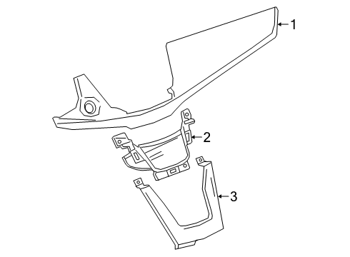 2022 Cadillac XT6 Trim Panel, Black, Passenger Side Diagram for 84138188