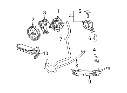 2005 Cadillac CTS P/S Pump & Hoses Diagram 3 - Thumbnail