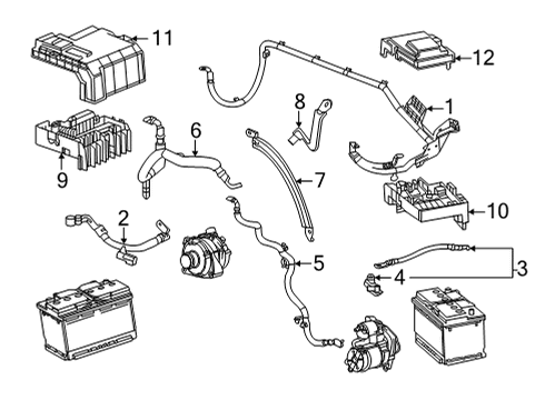2022 GMC Sierra 3500 HD Battery Cables Diagram 2 - Thumbnail
