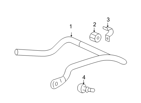 2007 Pontiac Grand Prix Stabilizer Bar & Components Diagram 4 - Thumbnail