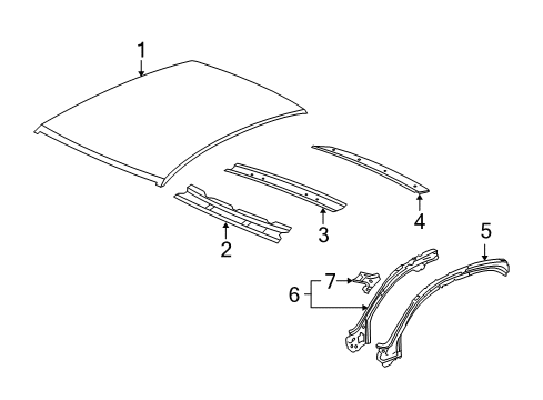 2009 Chevy Malibu Roof & Components Diagram 2 - Thumbnail