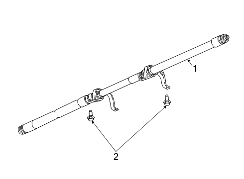 2025 Cadillac XT4 Drive Shaft - Rear Diagram
