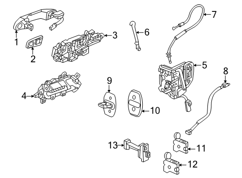2024 GMC Sierra EV Front Door Diagram