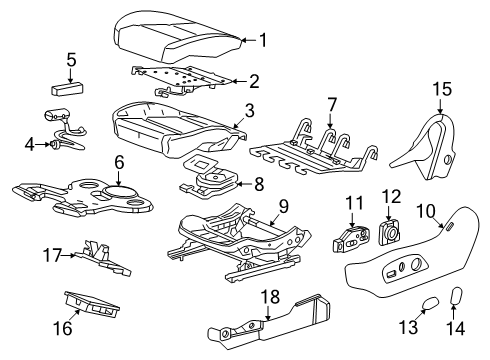 2024 GMC Acadia Heater, Front/Rear Seat Heater Diagram for 86546518