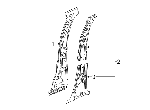 2024 Chevy Traverse Limited Center Pillar Diagram
