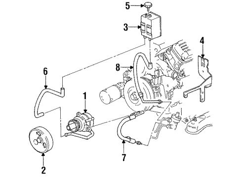 2001 Pontiac Firebird P/S Pump & Hoses Diagram 4 - Thumbnail