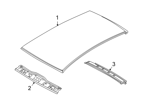 2008 Saturn Astra Roof & Components Diagram