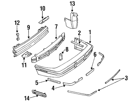 1991 Buick Regal Mount Plate Diagram for 10194292