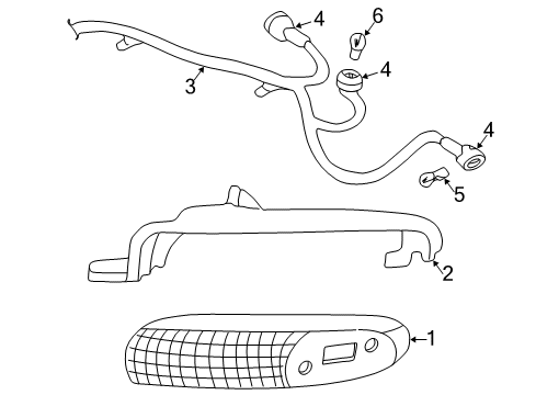 1999 Chevy Corvette Parking & Side Lamp, Passenger Side Diagram for 10301356