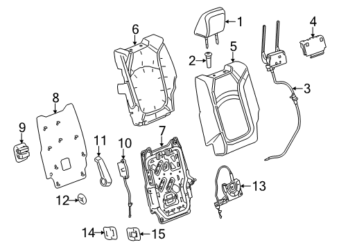2014 Buick Enclave Second Row Seats Diagram 3 - Thumbnail