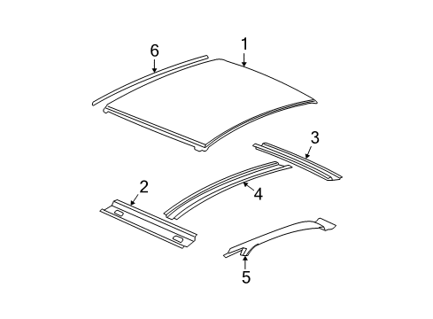 2003 Buick Regal Drip Molding Diagram for 22743310