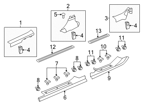 2015 Chevy SS Interior Trim - Pillars Diagram 2 - Thumbnail