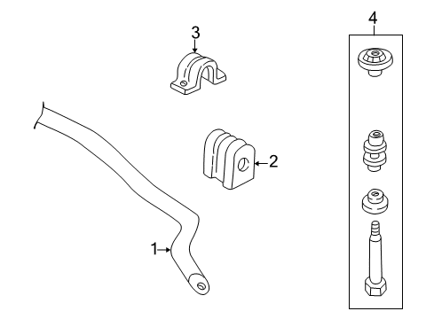 2005 Saturn Relay Stabilizer Bar & Components Diagram 2 - Thumbnail