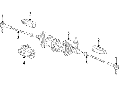 2017 Chevy Silverado 1500 Steering Gear & Linkage Diagram 2 - Thumbnail