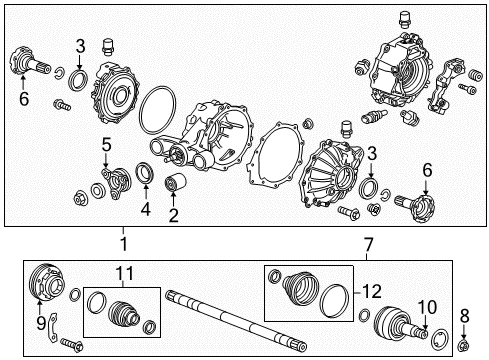 2017 Cadillac CTS Companion Flange, Rear Diagram for 23507225