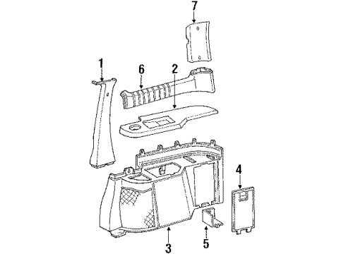 1996 Chevy Lumina APV Wheelhouse Diagram for 10204515