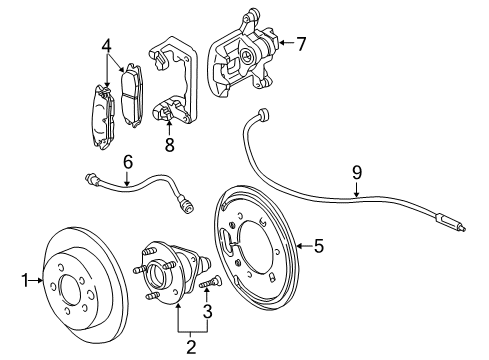2004 Buick Century Parking Brake Cable, Driver Side Diagram for 15242626