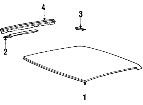 1986 Buick LeSabre Roof & Components Diagram