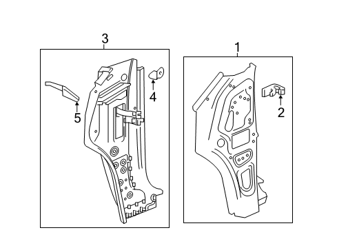 2024 Chevy Traverse Limited Hinge Pillar Diagram