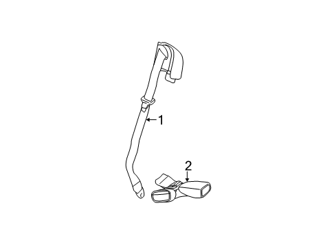 2005 Chevy Tahoe Lap & Shoulder Belt Diagram for 89022625