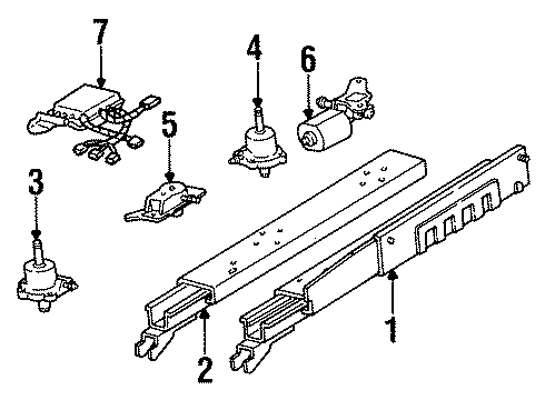 2001 Cadillac Eldorado Latch, Front Passenger Side Diagram for 16793494
