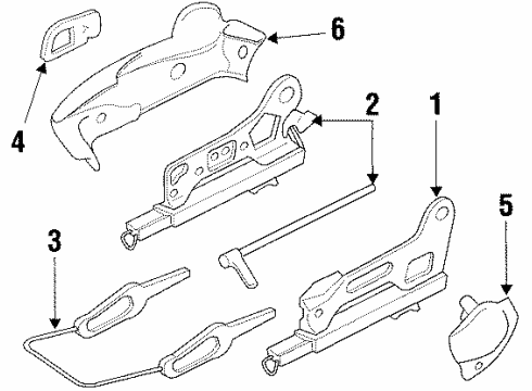 2001 Pontiac Grand Prix Seats & Track Components Diagram 3 - Thumbnail