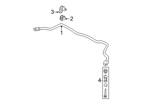 2002 Chevy Monte Carlo Stabilizer Bar & Components Diagram 2 - Thumbnail