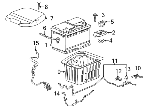 2016 GMC Acadia Battery Cover, Titanium Diagram for 84061493