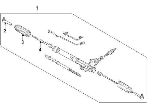 2008 Saturn Astra Steering Gear & Linkage Diagram