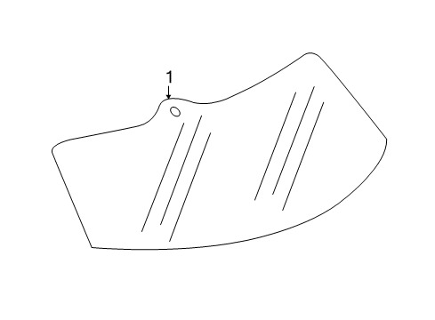 2018 Cadillac XT5 Glass - Lift Gate Diagram