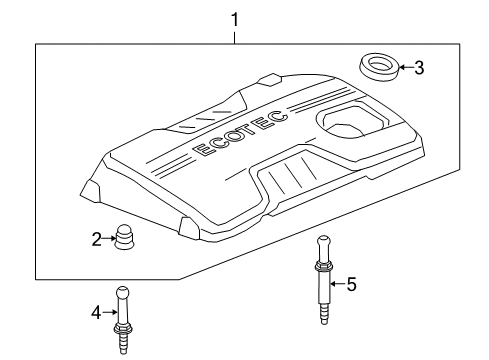 2014 GMC Terrain Engine Appearance Cover Diagram