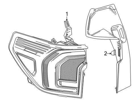 2025 GMC Terrain Tail Lamps Diagram