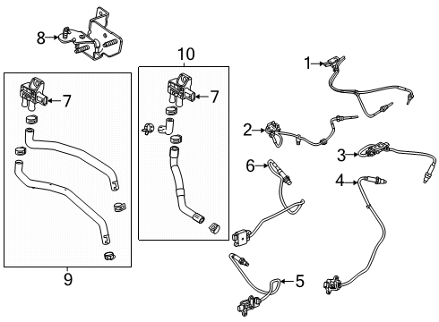 2025 Chevy Suburban Emission Components Diagram
