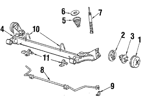 1986 Pontiac Sunbird Rear Suspension Diagram