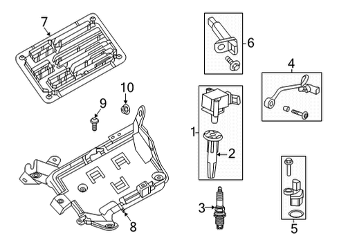 2025 Cadillac CT5 Coil Assembly, Ignition Diagram for 12725605