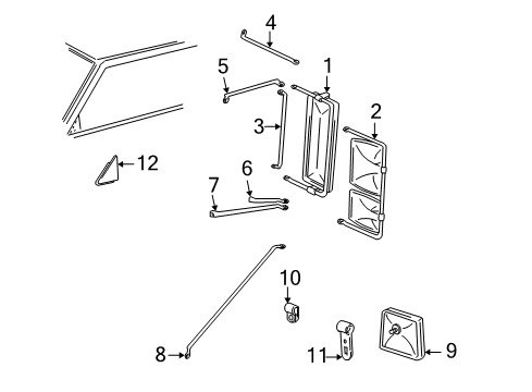 1996 Chevy C1500 Outside Mirrors Diagram 6 - Thumbnail