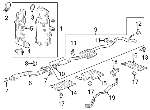 2019 GMC Terrain Exhaust System Diagram 2 - Thumbnail