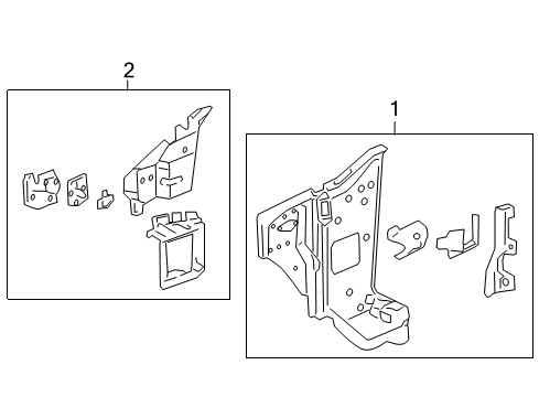 2011 Cadillac STS Hinge Pillar Diagram