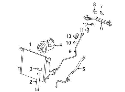 2008 Pontiac Solstice Compressor Diagram for 19130591