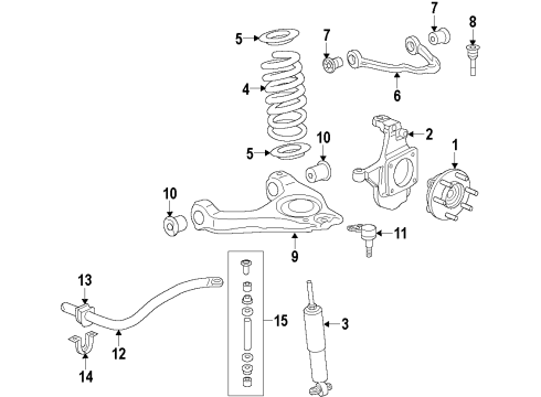 2010 Chevy Tahoe Lower Control Arm - Front Diagram