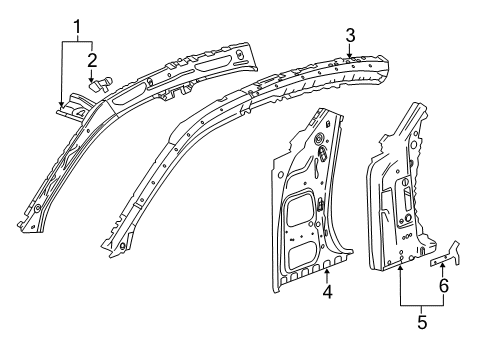2017 Cadillac ATS Hinge Pillar Diagram