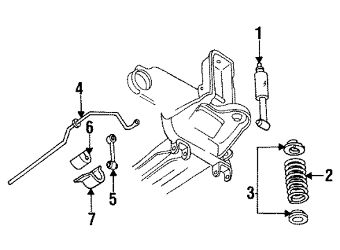 1993 Cadillac Allante Shocks & Suspension Components - Rear Diagram