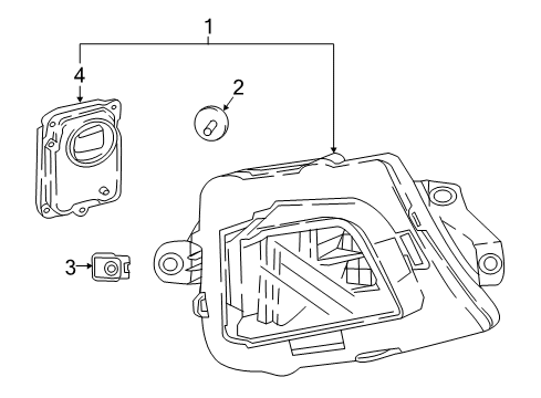 2018 Cadillac XTS Module, Driver Side Diagram for 84124789