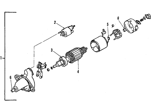 1987 Chevy Spectrum Starter Diagram for 94338799