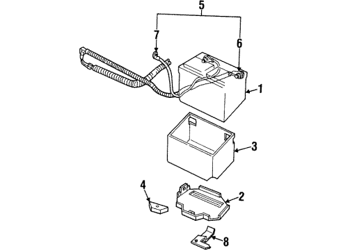 1995 Pontiac Grand Am Cable Assembly Diagram for 12164771