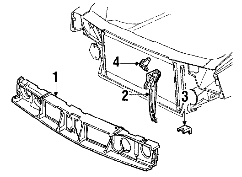1986 Buick LeSabre Molding, Front Passenger Side Diagram for 25506142